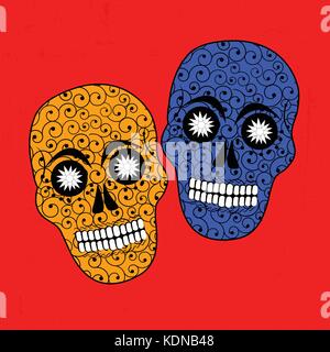 Abbildung: Dia de los Muertos Hintergrund Stock Vektor