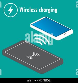 Smartphone mit einem drahtlosen, Vektor, Abbildung Stock Vektor