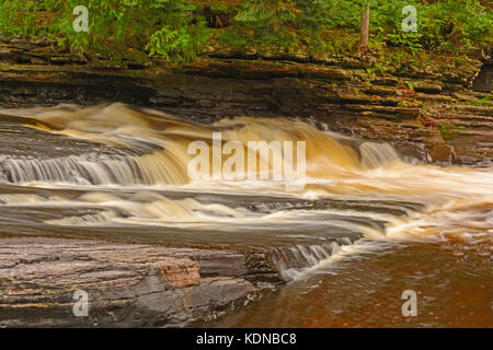 Die Presque Isle River in Porcupine Mountains State Park in Michigan Stockfoto