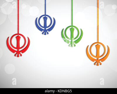 Abbildung: sikh Festival Guru Nanak jayanti Hintergrund Stock Vektor
