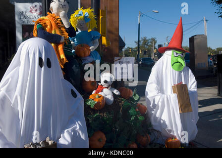 Halloween street Anzeige, USA. Display zeigt Geister und Goblins für alle hallow Eve. Stockfoto