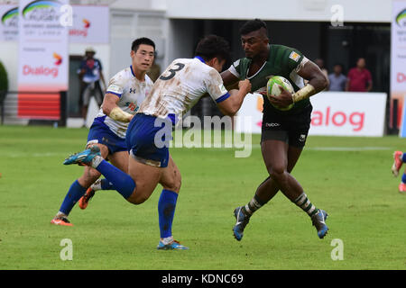 Colombo, Sri Lanka. 14 Okt, 2017. Asien Rugby sevens 2017 an der Rennstrecke Boden am 14. Oktober 2017 in Colombo, Sri Lanka. Credit: musthaq thasleem/Pacific Press/alamy leben Nachrichten Stockfoto