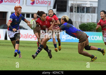 Colombo, Sri Lanka. 14 Okt, 2017. Asien Rugby sevens 2017 an der Rennstrecke Boden am 14. Oktober 2017 in Colombo, Sri Lanka. Credit: musthaq thasleem/Pacific Press/alamy leben Nachrichten Stockfoto