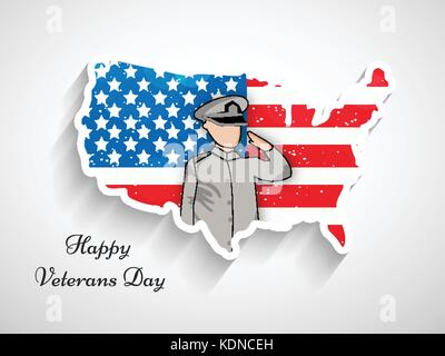 Abbildung: Elemente des Veterans Day Hintergrund Stock Vektor