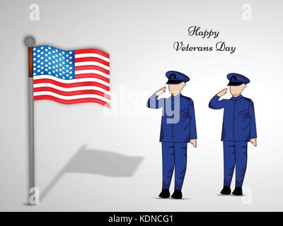 Abbildung: Elemente des Veterans Day Hintergrund Stock Vektor