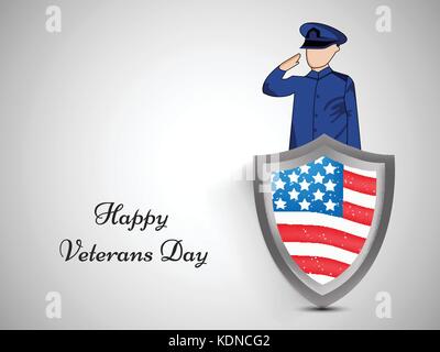 Abbildung: Elemente des Veterans Day Hintergrund Stock Vektor