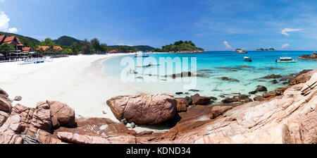 Ein weisser Sandstrand auf Redang Island, Malaysia Stockfoto