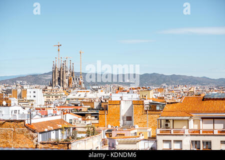 Blick auf die Stadt Barcelona Stockfoto