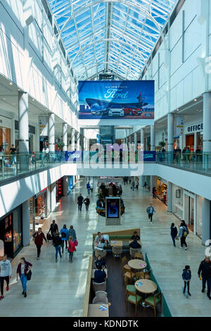 Interieur, Highcross Einkaufszentrum, Leicester, England, Großbritannien Stockfoto