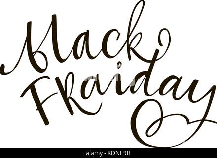 Schwarzer Freitag verkauf Phrase. Vektor ad Abbildung. handdrawn Schriftzug. Design Element für den Verkauf von Bannern, Postern, Karten. Stock Vektor