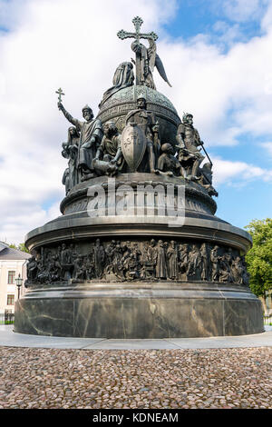 Jahrtausend von Russland Monument (1862) im Kreml Nowgorod, Russland Stockfoto