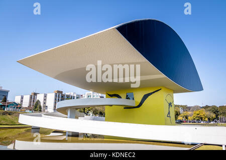 Oscar Niemeyer Museum - curitiba, Parana, Brasilien Stockfoto