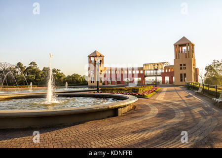 Brunnen und Aussichtspunkt an tangua Park - curitiba, Parana, Brasilien Stockfoto