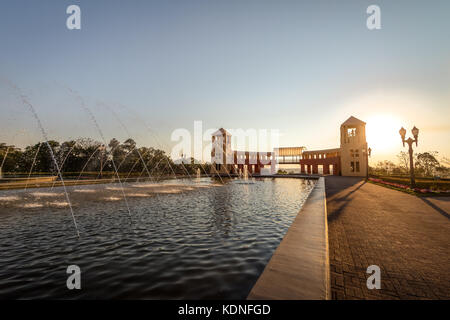 Brunnen und Aussichtspunkt an tangua Park - curitiba, Parana, Brasilien Stockfoto