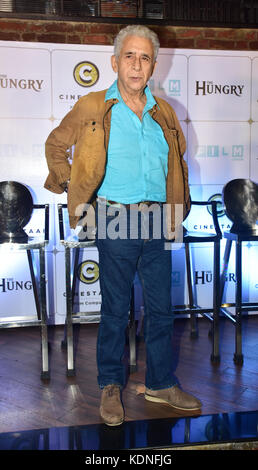 Mumbai, Indien. 14 Okt, 2017. indische Schauspieler naseeruddin Shah an den speziellen drücken Sie Treffen vor der Premiere seines Films "die Hungrigen" bei Juhu in Mumbai. Credit: Azhar Khan/Pacific Press/alamy leben Nachrichten Stockfoto