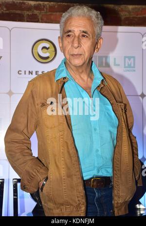 Mumbai, Indien. 14 Okt, 2017. indische Schauspieler naseeruddin Shah an den speziellen drücken Sie Treffen vor der Premiere seines Films "die Hungrigen" bei Juhu in Mumbai. Credit: Azhar Khan/Pacific Press/alamy leben Nachrichten Stockfoto