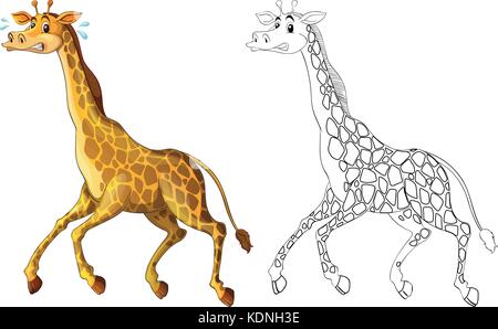 Doodle Tier für Giraffe, Abbildung Stock Vektor