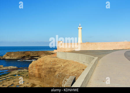 Blick auf den Leuchtturm von Rabat, Marokko Stockfoto