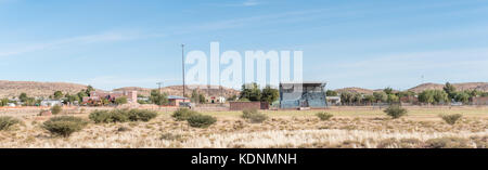 Karos, Südafrika - 11. Juni 2017: Panoramablick auf Karos, einem Dorf an der N10 zwischen groblershoop und upington in der Northern Cape provi Stockfoto