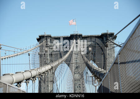 Brooklyn Bridge In New York. Stockfoto