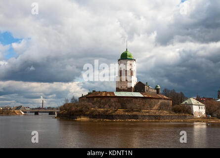 Wyborg schloss im Frühjahr Stockfoto