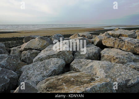 Meer Abwehr, Walney Island, in der Nähe von Barrow-in-Furness Cumbria Stockfoto