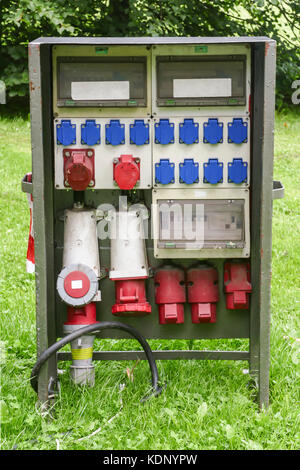 Temporäre im Freien mobilen Vertrieb Station auf einer Veranstaltung in Bad Nauheim, Deutschland Hessen Stockfoto