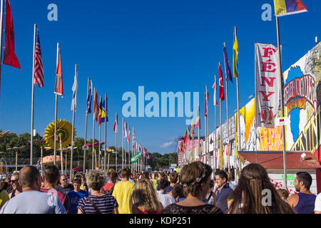 Budapest, Ungarn - 17. August 2014: unbekannter Menschen auf dem Sziget Festival in Budapest Sziget Festival ist eines der größten Musik und kulturelle Stockfoto