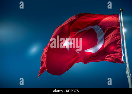 Die türkische Nationalflagge Stockfoto