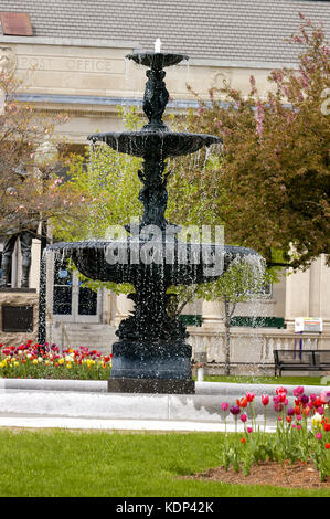 Soper Brunnen, Taunton, Massachusetts, USA im Frühjahr Stockfoto