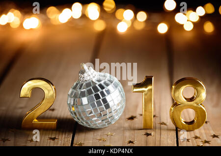 Neues Jahr Feier 2018, Neujahr Konzept. Stockfoto