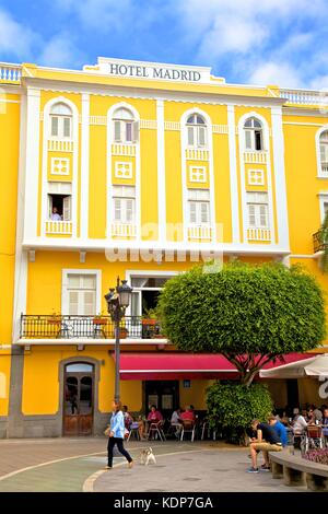 Restaurant Plaça de Cairasco, Triana, Las Palmas de Gran Canaria, Gran Canaria, Kanarische Inseln, Spanien, Atlantik, Europa Stockfoto