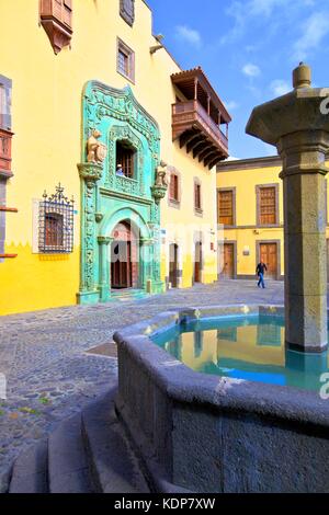 Casa de Colon, Altstadt Vegueta in Las Palmas de Gran Canaria, Gran Canaria, Kanarische Inseln, Spanien, Atlantik, Europa Stockfoto