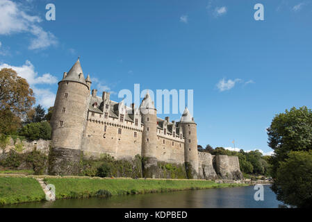 Josselin Burg, Bretagne, Frankreich Stockfoto