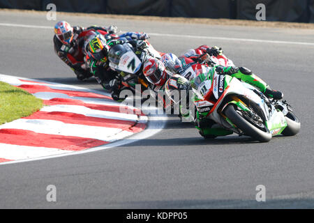 Brands Hatch fawkham. 15 Okt, 2017. 15. Oktober 2017 mce Versicherung British Superbike Championship Finale Leon Haslam 91 in Brands Hatch fawkham credit credit: glamourstock glamourstock/alamy leben Nachrichten Stockfoto