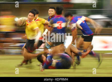 Colombo, Sri Lanka. 15 Okt, 2017. Asien Rugby sevens 2017 an der Rennstrecke Boden am 15. Oktober 2017 in Colombo, Sri Lanka Credit: vimukthi embuldeniya/alamy leben Nachrichten Stockfoto