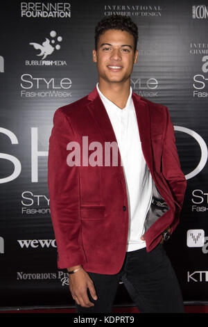 West Hollywood, Kalifornien, USA. 14. Oktober, 2017. Schauspieler Jan luis Castellanos besucht Los Angeles fashion week ss18-style Fashion Week im Pacific Design Center in West Hollywood, Kalifornien am 14. Oktober 2017. Credit: Sheri determan/alamy leben Nachrichten Stockfoto