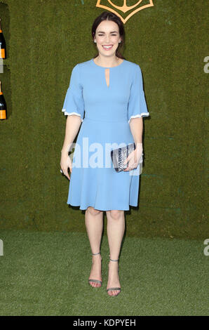 Pacific Palisades, Kalifornien, USA. Oktober 2017. Elizabeth Henstridge. Der 8. Jährliche Veuve Clicquot Polo Classic findet im will Rogers State Historic Park statt. Quelle: ZUMA Press, Inc./Alamy Live News Stockfoto