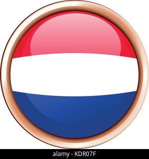 Runde Symbol für Niederlande Abbildung Stock Vektor