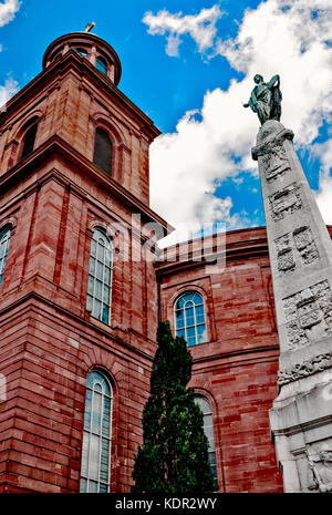 Die paulskirche Paulskirche in Frankfurt - Veranstaltungsort der ersten Deutschen Nationalversammlung - Erste Deutsche Verfassung hier gelöst Stockfoto