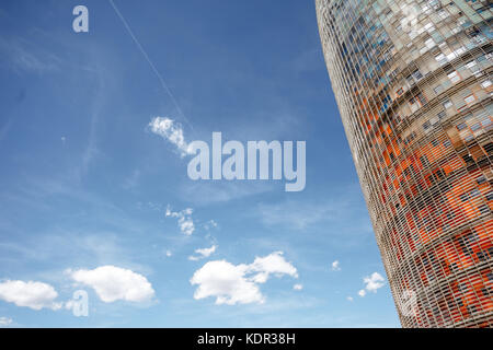 Torre Agbar in Barcelona Stockfoto