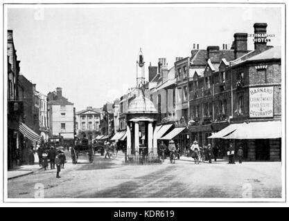 Chelmsford High Street im Jahr 1900 Stockfoto