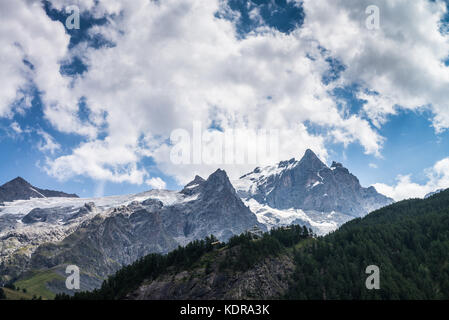 In der Seilbahn La Grave, Frankreich, Europa. Stockfoto