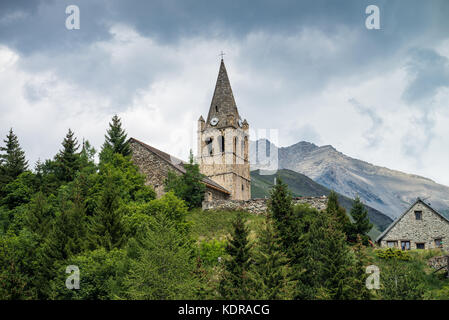 Kirche in der La Grave, Frankreich, Europa. Stockfoto