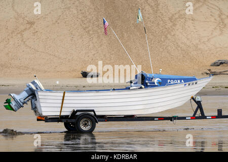 Dory boat, Pacific City Küste, Oregon Stockfoto