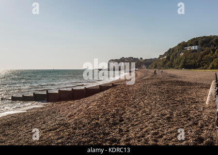 Oldstairs Bucht und St Margarets Bay, Großbritannien KENT. Stockfoto