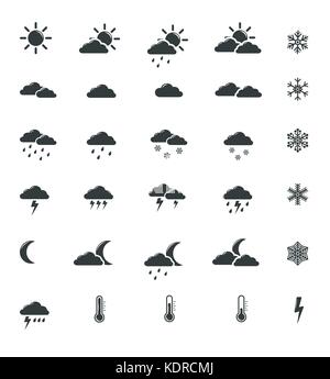 Sammlung von Wetter Symbole. Vector EPS 10. Stock Vektor