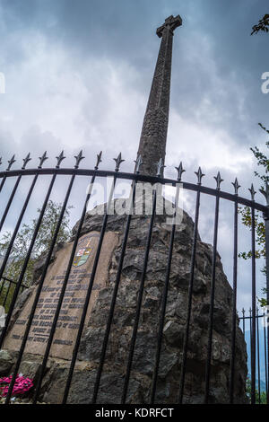 Glencoe Massacre Memorial, 1883, Glencoe, Argyll und Bute, Schottland Stockfoto