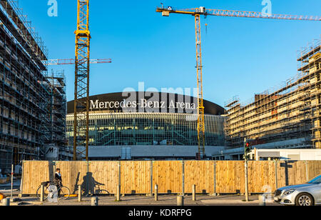 Baustelle in der Nähe der Mercedes Benz Arena (ehemals: O2 World Arena) in Berlin Stockfoto