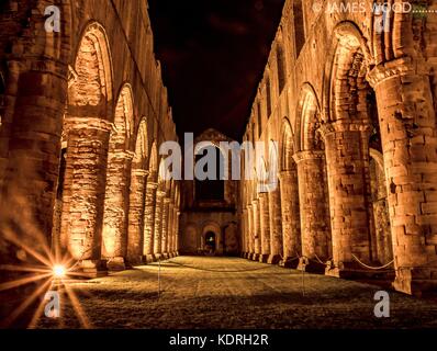 Fountains Abbey Stockfoto